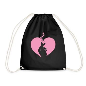 K-Pop-Fan Geschenk Koreanische Popmusik - Turnbeutel - Schwarz - Vorne