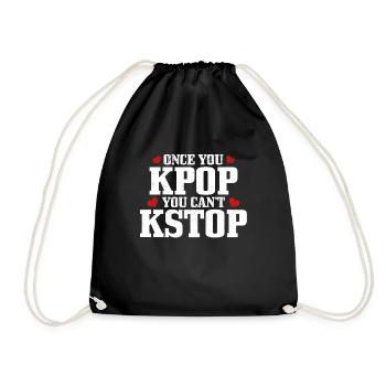 K-Pop-Fan Geschenk Koreanische Popmusik - Turnbeutel - Schwarz - Vorne