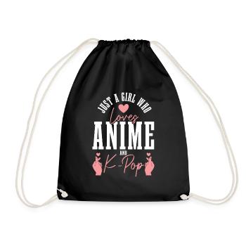 K-Pop-Fan Geschenk Koreanische Popmusik - Turnbeutel - Schwarz - Vorne