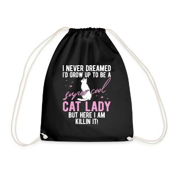 Chat Maman Chat Cadeau Chat Amoureux Dire - Sac de sport léger - noir - Devant