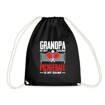 Lustiges Pickleball Geschenk - Turnbeutel - Schwarz - Vorne