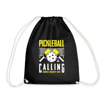 Lustiges Pickleball Geschenk - Turnbeutel - Schwarz - Vorne