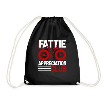 Fat Bike Fat Bike Fattie Appreciation Club - Drawstring Bag - black - Front