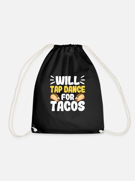 Stepptanz für Tacos Lustiger mexikanischer Tänzer - Turnbeutel - Schwarz