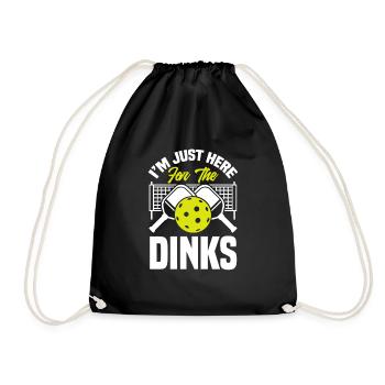 Lustiges Pickleball Geschenk - Turnbeutel - Schwarz - Vorne
