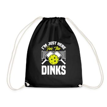 Lustiges Pickleball Geschenk - Turnbeutel - Schwarz - Vorne
