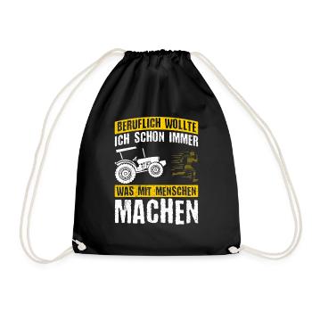 Beruf Landwirt Traktor Halloween Landwirt Bauer Tr - Turnbeutel - Schwarz - Vorne