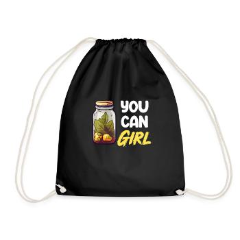 Vous pouvez les filles saison de mise en conserve ferme - Sac de sport léger - noir - Devant