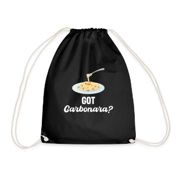 Carbonara Connaisseur Italiano Macaroni au fromage - Sac de sport léger - noir - Devant