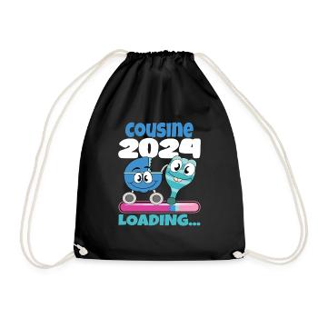 Cousine werden Cousine 2024 - Turnbeutel - Schwarz - Vorne