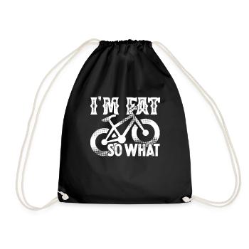 Fat Bike Fat Bike I'm Fat So What - Drawstring Bag - black - Front