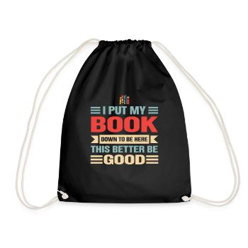 Amoureux des livres, j’ai posé mon livre pour être ici rat de bibliothèque - Sac de sport léger - noir - Devant