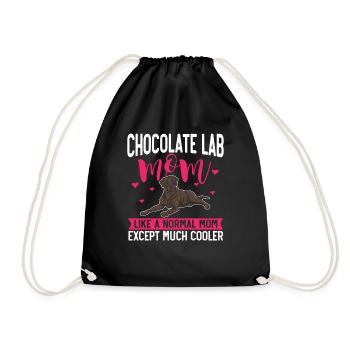 Chien Labrador Retriever chocolat - Sac de sport léger - noir - Devant