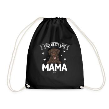 Chien Labrador Retriever chocolat - Sac de sport léger - noir - Devant