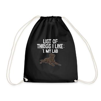Chien Labrador Retriever chocolat - Sac de sport léger - noir - Devant
