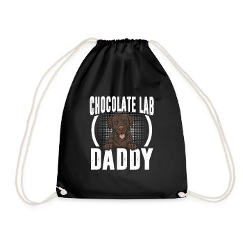 Chien Labrador Retriever chocolat - Sac de sport léger - noir - Devant