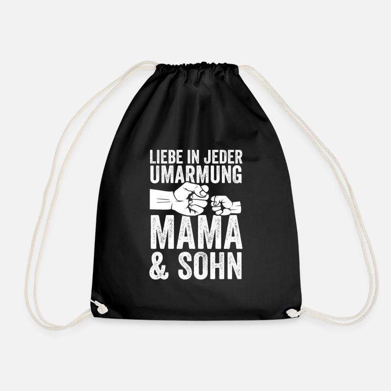 Mutter Muttertag Mama und Sohn - Turnbeutel - Schwarz