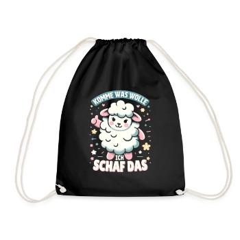 Motivation Geschenk Prüfung Schule Abitur Sprüche - Turnbeutel - Schwarz - Vorne