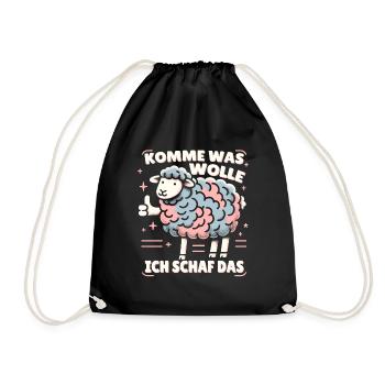 Motivation Geschenk Prüfung Schule Abitur Sprüche - Turnbeutel - Schwarz - Vorne