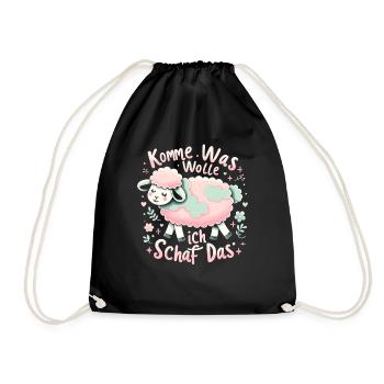 Motivation Geschenk Prüfung Schule Abitur Sprüche - Turnbeutel - Schwarz - Vorne