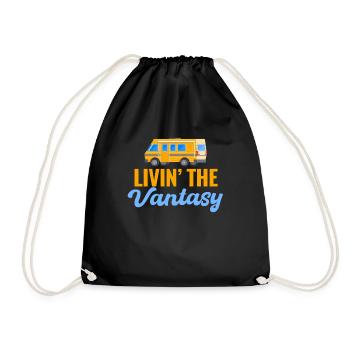 Livin' The Vantasy Van Home Travelers RV - Drawstring Bag - black - Front