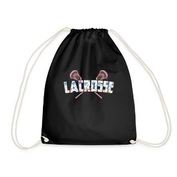 Lacrosse Stick Lax Girl Spieler Mom Torwartfrauen - Turnbeutel - Schwarz - Vorne
