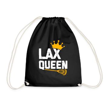 Lacrosse Stick Lax Girl Spieler Mom Torwartfrauen - Turnbeutel - Schwarz - Vorne