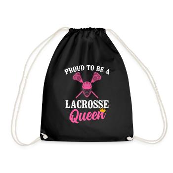 Lacrosse Stick Lax Girl Spieler Mom Torwartfrauen - Turnbeutel - Schwarz - Vorne