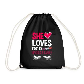Lustiges Make Up Artist Maskenbildner Geschenk - Turnbeutel - Schwarz - Vorne