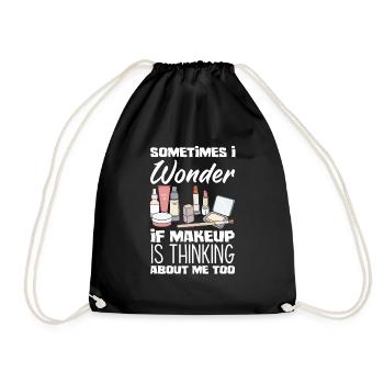 Lustiges Make Up Artist Maskenbildner Geschenk - Turnbeutel - Schwarz - Vorne