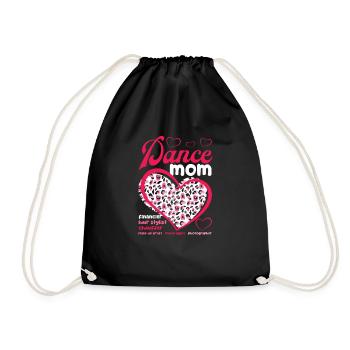 Dance Mom Funny Dancing Mom Dancer Mother's Day - Drawstring Bag - black - Front