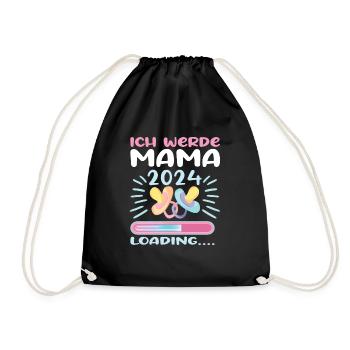 Maman 2024 Enceinte Maman Grossesse - Sac de sport léger - noir - Devant