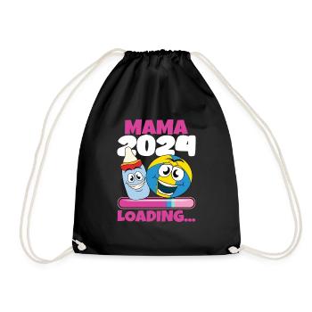 Maman 2024 Enceinte Maman Grossesse - Sac de sport léger - noir - Devant