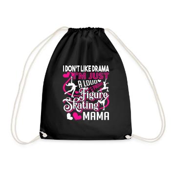 Figure Skating Loud And Proud Figure Skating Mama - Drawstring Bag - black - Front