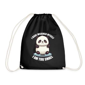 I've weighed myself too little panda - Drawstring Bag - black - Front