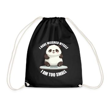 I've weighed myself too little panda - Drawstring Bag - black - Front