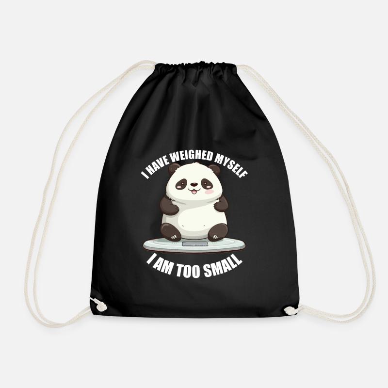 Hab mich gewogen bin zu klein Panda - Turnbeutel - Schwarz