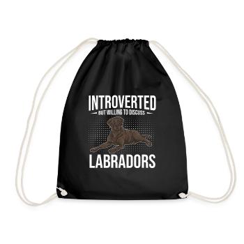 Chien Labrador Retriever chocolat - Sac de sport léger - noir - Devant