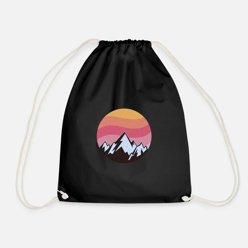 Wilderness Sunset Serenity - Drawstring Bag - black