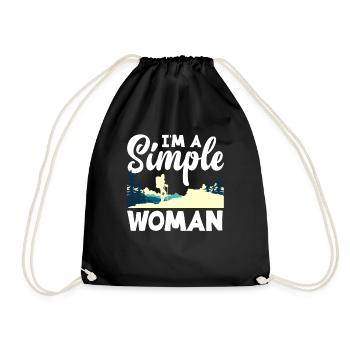 Funny Hiking Gift - Drawstring Bag - black - Front