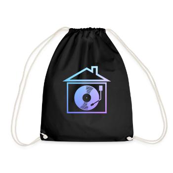 House Musique Rave Disque vinyle DJ - Sac de sport léger - noir - Devant