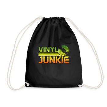 Vinyl Schallplatte Dub Reggae Geschenk - Turnbeutel - Schwarz - Vorne