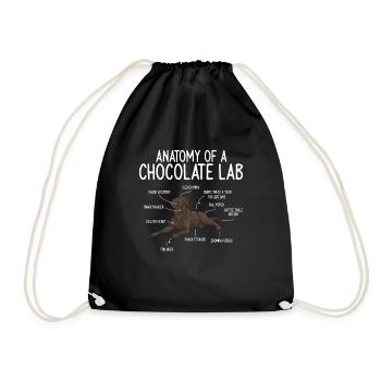 Chocolate Labrador Retriever Hund - Turnbeutel - Schwarz - Vorne
