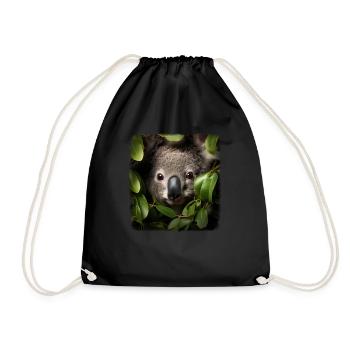 Koalas realistic Koala - Drawstring Bag - black - Front