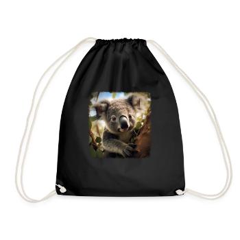 Koalas realistic Koala - Drawstring Bag - black - Front