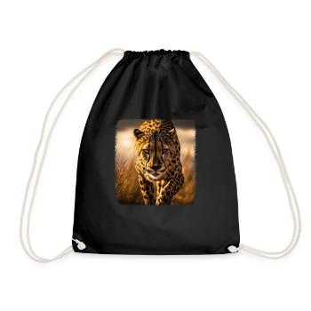 Guépard réaliste Guépard - Sac de sport léger - noir - Devant