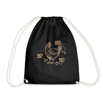 Drôle Devinez quoi ? Cul de poulet ! - Sac de sport léger - noir - Devant