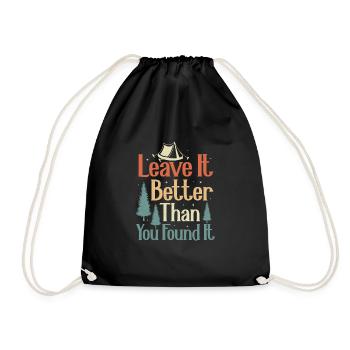 Scout's Pledge: Enhance, Respect, Preserve - Drawstring Bag - black - Front