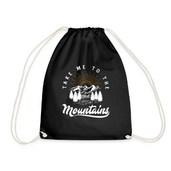 Funny Hiking Gift - Drawstring Bag - black - Front