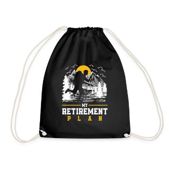 Funny Hiking Gift - Drawstring Bag - black - Front